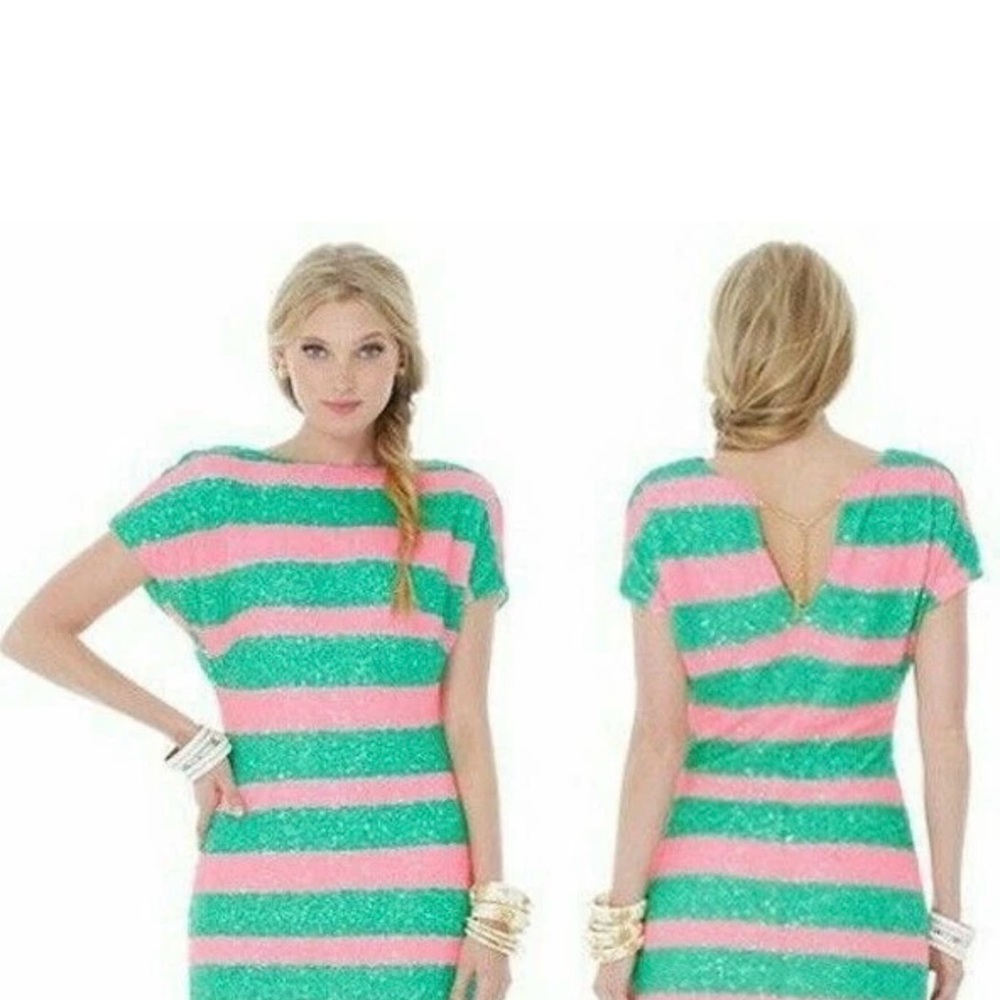 Lilly Pulitzer Pink and Green Floral Dress
